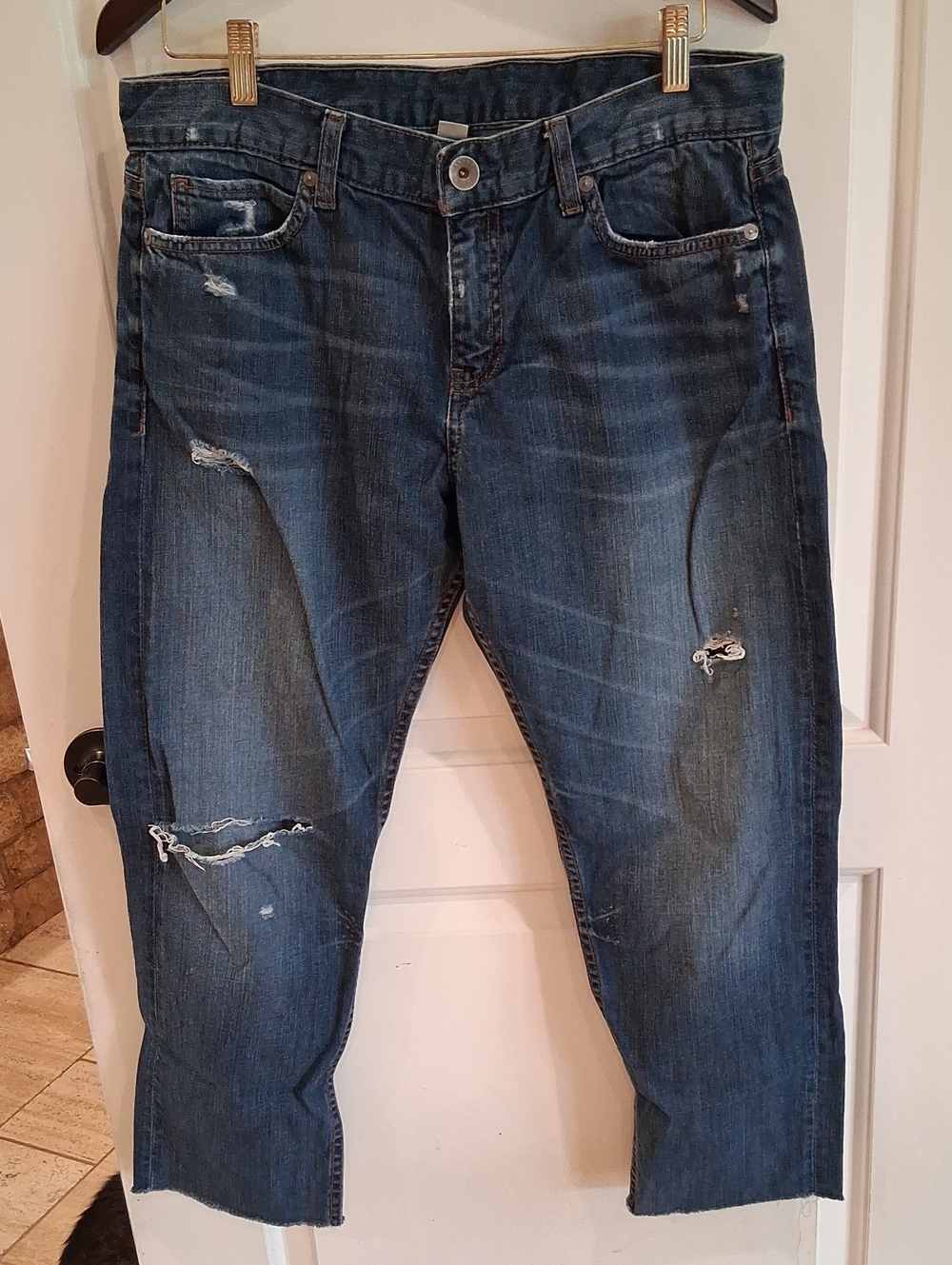 Vintage Banana Republic Boyfriend Jeans Size 30 Medium Distressed Wash